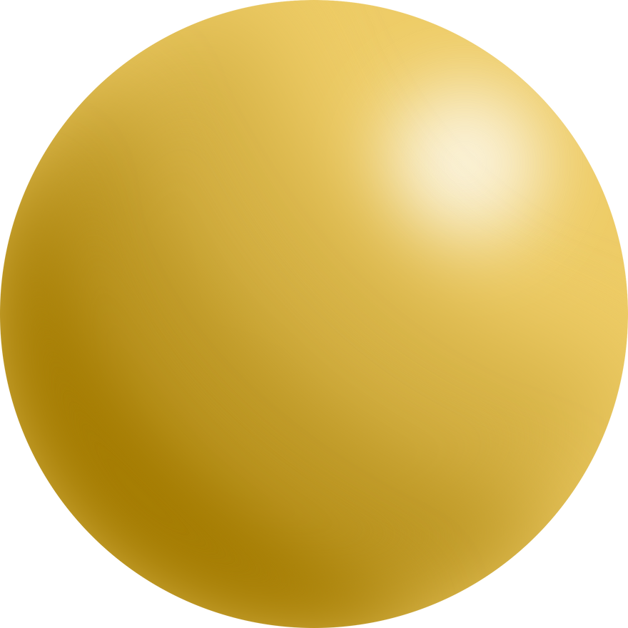 3D yellow sphere element