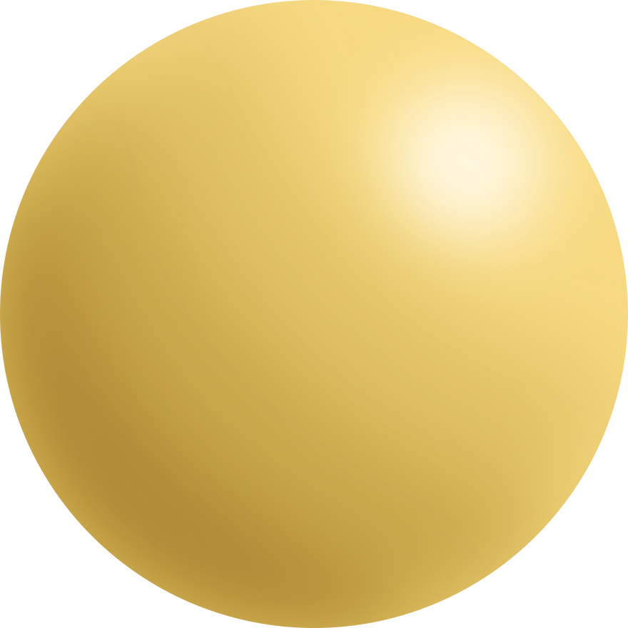 3D yellow sphere element